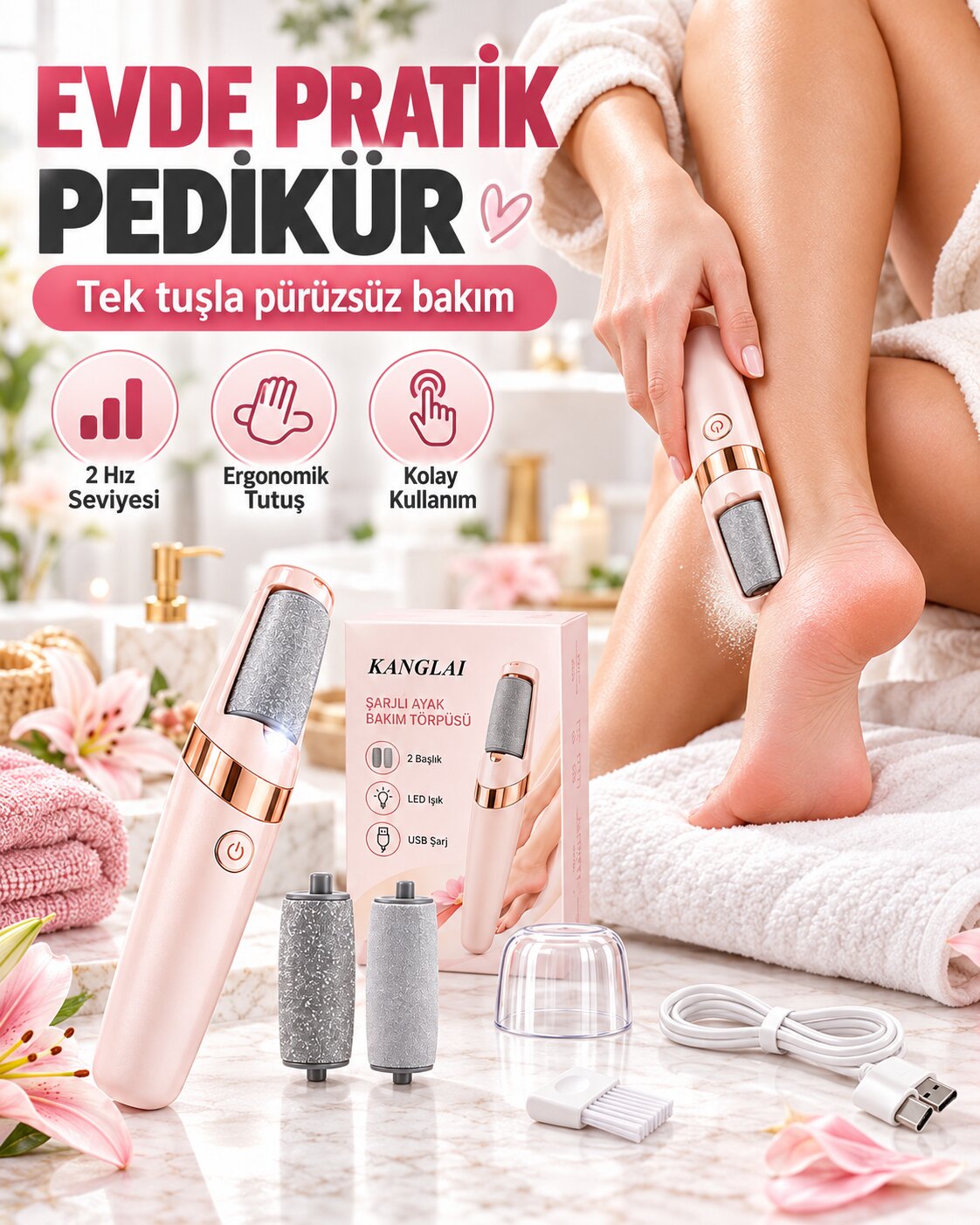 Evde pratik pedikür